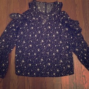 Black and white star shirt size small